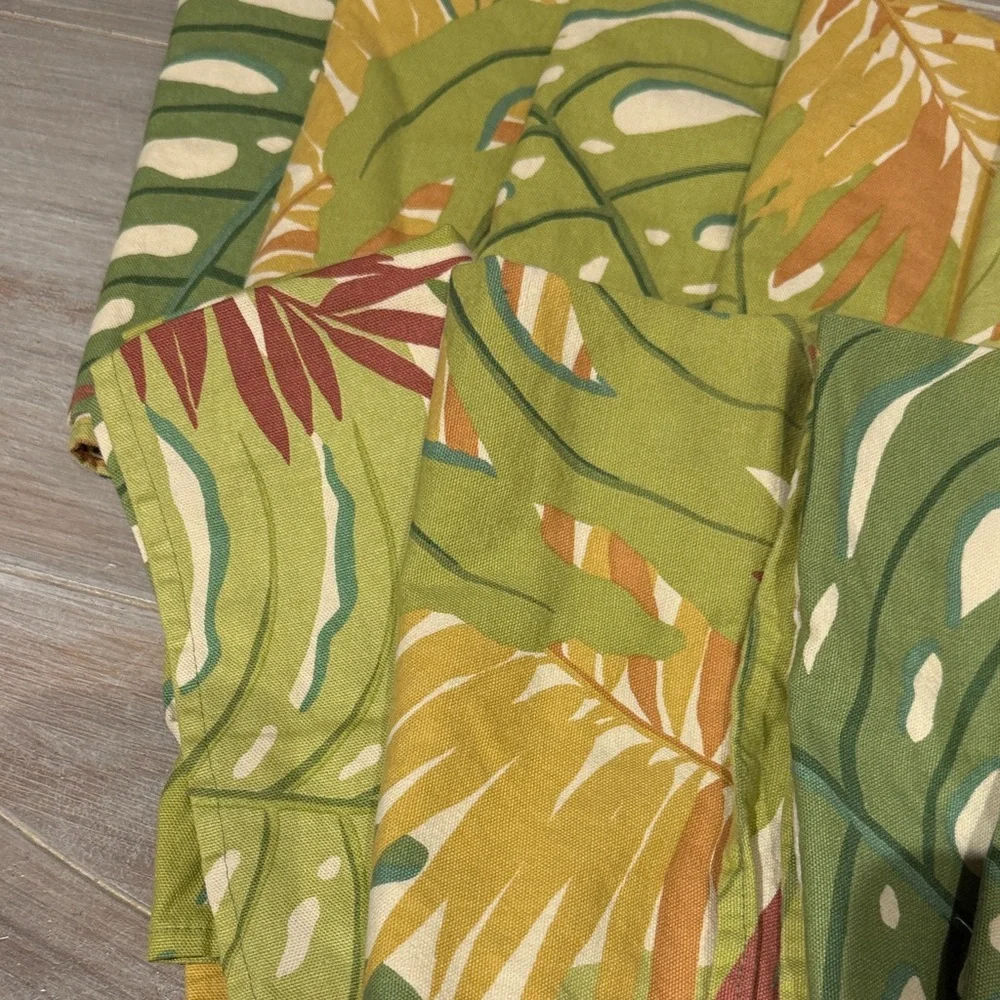 Tropical Leaf Print Fabric napkins-set of 10